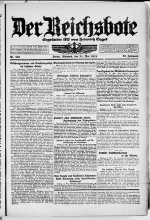 Der Reichsbote vom 21.05.1924