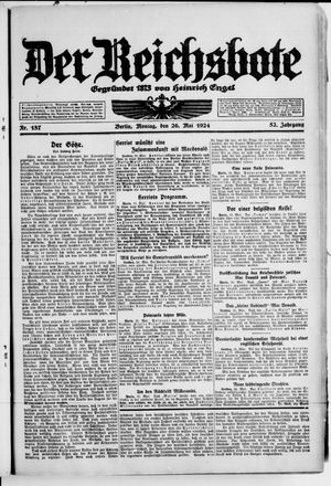 Der Reichsbote vom 26.05.1924