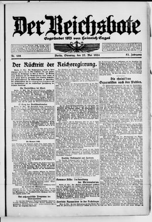 Der Reichsbote vom 27.05.1924