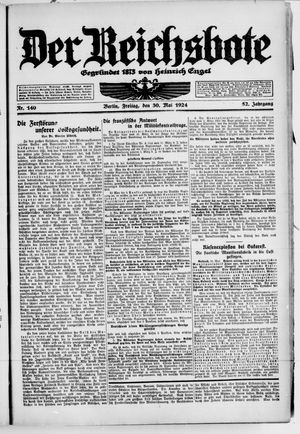 Der Reichsbote vom 30.05.1924