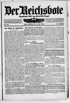 Der Reichsbote vom 03.06.1924