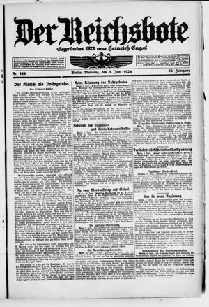 Der Reichsbote vom 03.06.1924