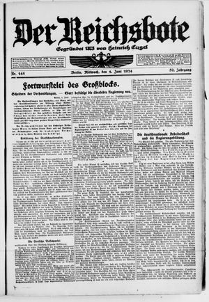 Der Reichsbote on Jun 4, 1924