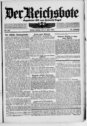 Der Reichsbote vom 06.06.1924
