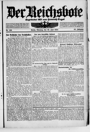 Der Reichsbote on Jun 10, 1924