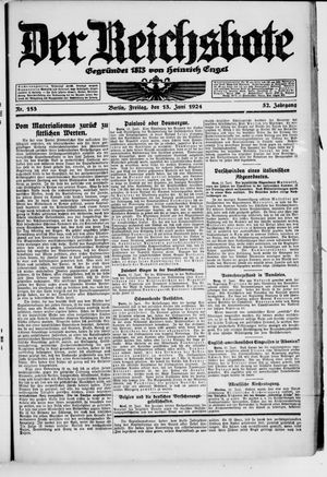 Der Reichsbote vom 13.06.1924