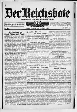 Der Reichsbote vom 15.06.1924