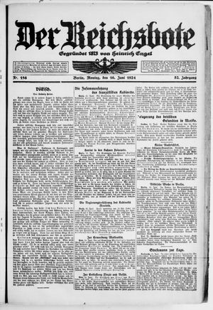 Der Reichsbote vom 16.06.1924
