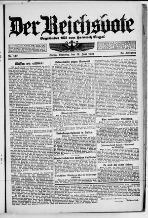 Der Reichsbote vom 17.06.1924