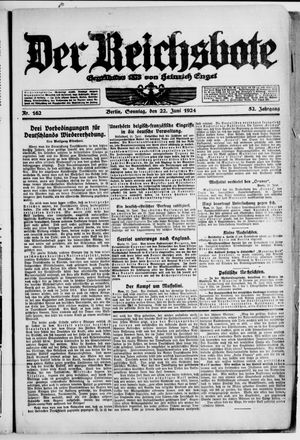 Der Reichsbote vom 22.06.1924