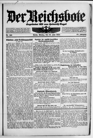 Der Reichsbote on Jun 23, 1924