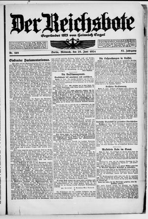 Der Reichsbote vom 25.06.1924