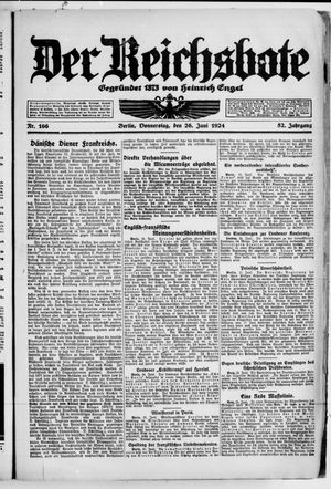 Der Reichsbote vom 26.06.1924