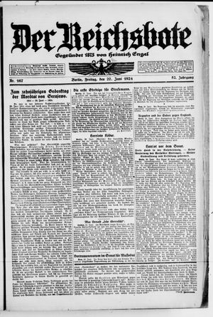 Der Reichsbote vom 27.06.1924