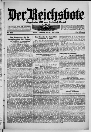 Der Reichsbote vom 06.07.1924