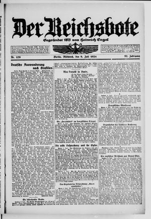 Der Reichsbote vom 09.07.1924