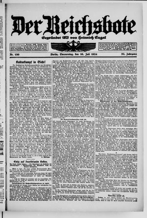 Der Reichsbote vom 10.07.1924