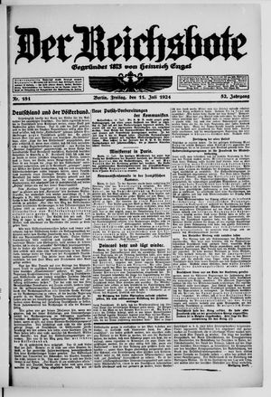 Der Reichsbote vom 11.07.1924