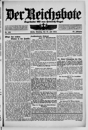 Der Reichsbote vom 13.07.1924