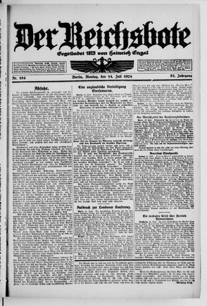 Der Reichsbote vom 14.07.1924