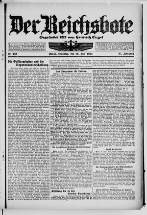 Der Reichsbote vom 15.07.1924