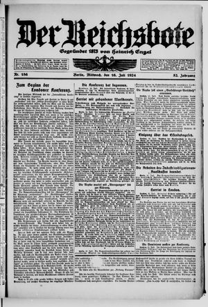 Der Reichsbote vom 16.07.1924