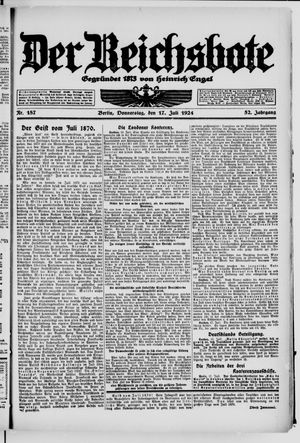 Der Reichsbote vom 17.07.1924