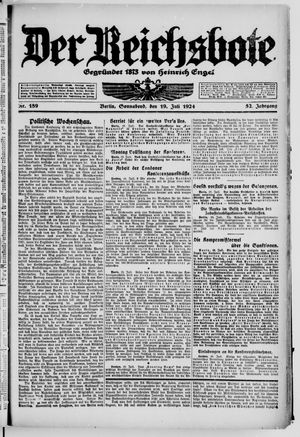 Der Reichsbote vom 19.07.1924