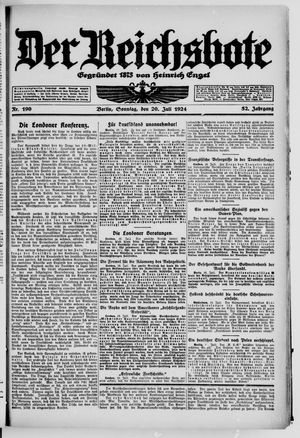 Der Reichsbote vom 20.07.1924