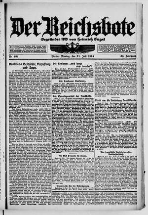 Der Reichsbote vom 21.07.1924