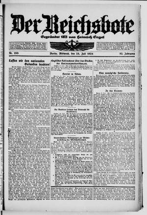 Der Reichsbote vom 23.07.1924