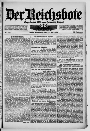 Der Reichsbote vom 24.07.1924