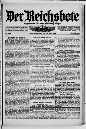 Der Reichsbote vom 26.07.1924