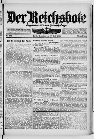 Der Reichsbote vom 27.07.1924