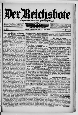 Der Reichsbote vom 31.07.1924