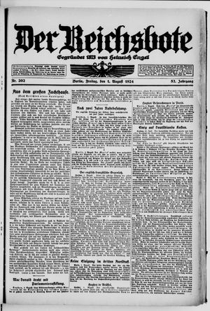 Der Reichsbote on Aug 1, 1924