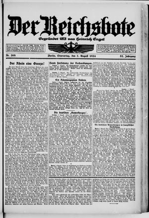 Der Reichsbote vom 07.08.1924