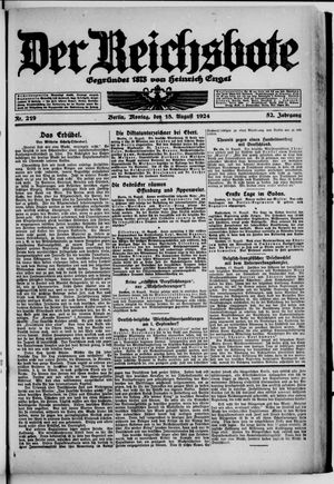 Der Reichsbote vom 18.08.1924