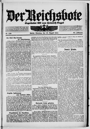 Der Reichsbote vom 19.08.1924