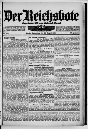 Der Reichsbote vom 21.08.1924