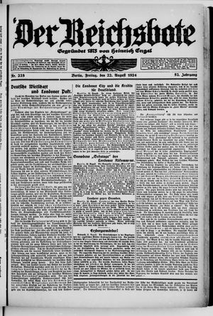 Der Reichsbote vom 22.08.1924