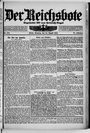 Der Reichsbote vom 24.08.1924