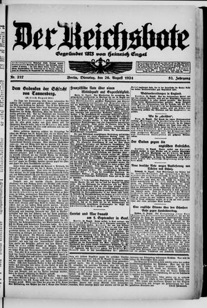 Der Reichsbote vom 26.08.1924