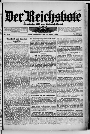 Der Reichsbote vom 28.08.1924