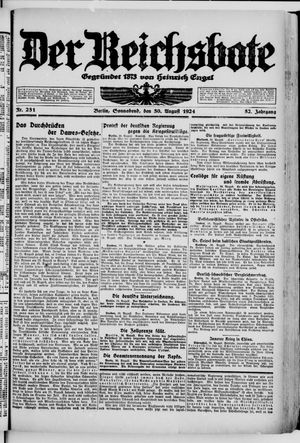 Der Reichsbote vom 30.08.1924