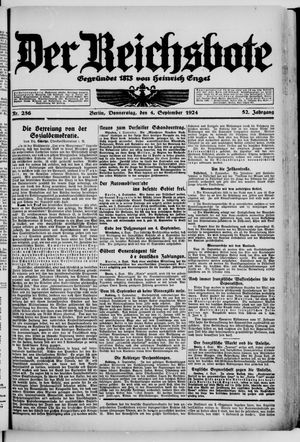 Der Reichsbote on Sep 4, 1924