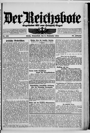 Der Reichsbote on Sep 6, 1924