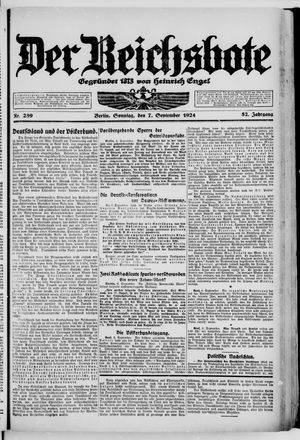 Der Reichsbote vom 07.09.1924