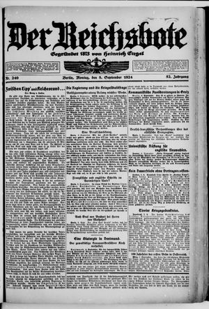 Der Reichsbote vom 08.09.1924