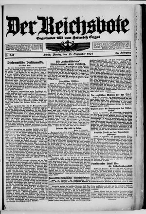 Der Reichsbote vom 15.09.1924